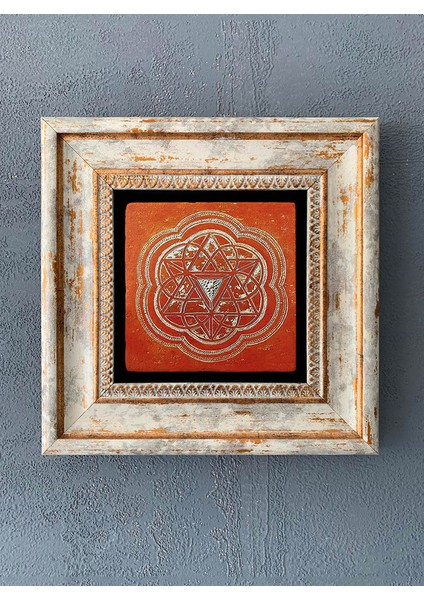 Decor Çerçeveli Taş Duvar Dekoru 20 x 20 cm CDD-40-1031
