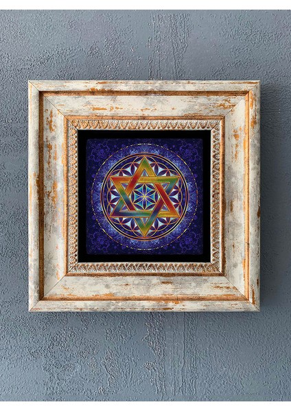 Decor Çerçeveli Taş Duvar Dekoru 20 x 20 cm CDD-40-1034