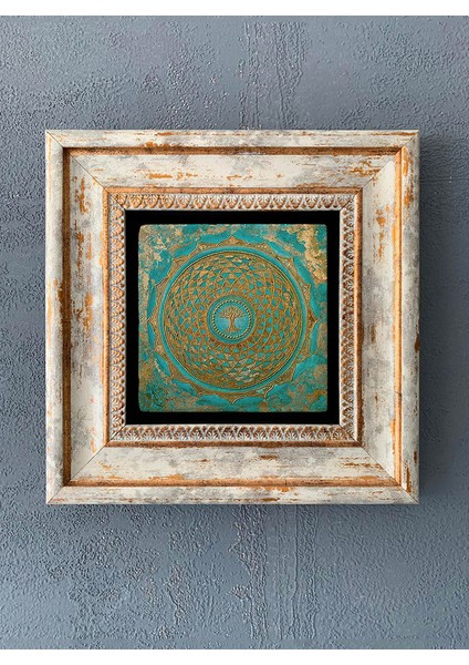 Decor Çerçeveli Taş Duvar Dekoru 20 x 20 cm CDD-40-1040