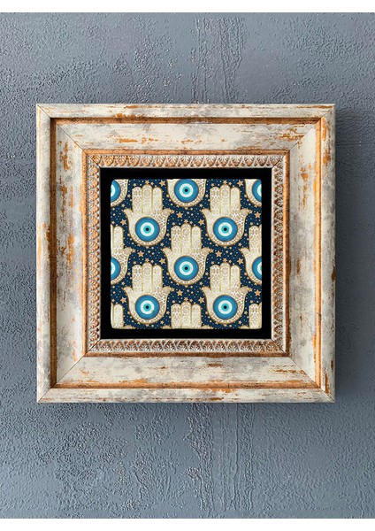 Decor Çerçeveli Taş Duvar Dekoru 20 x 20 cm CDD-40-1095