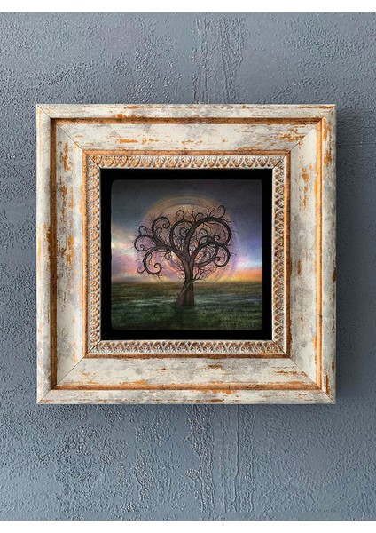Decor Çerçeveli Taş Duvar Dekoru 20 x 20 cm CDD-40-1184