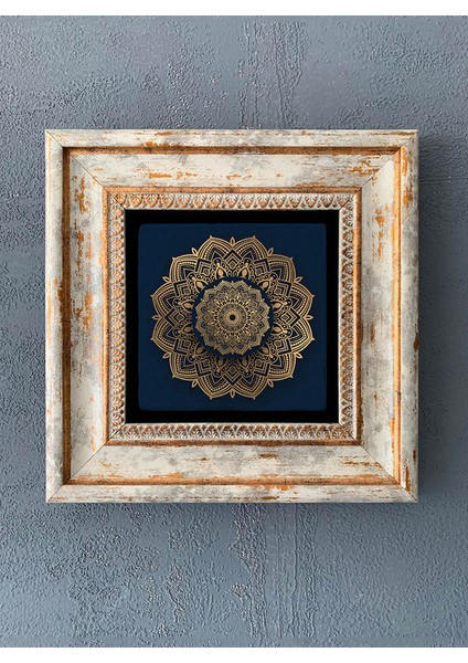 Decor Çerçeveli Taş Duvar Dekoru 20 x 20 cm CDD-40-1199