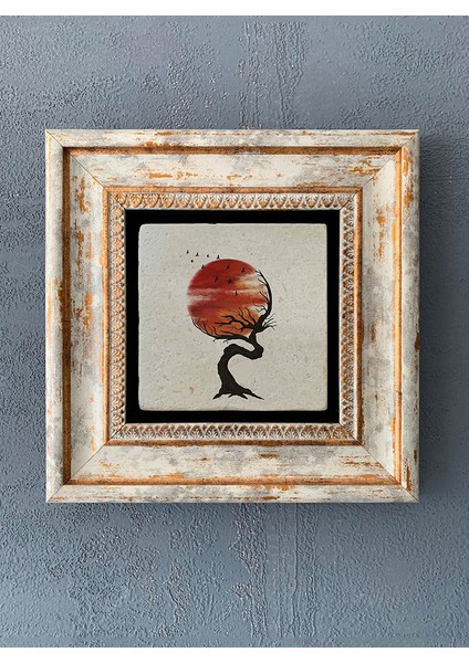 Decor Çerçeveli Taş Duvar Dekoru 20 x 20 cm CDD-40-1212