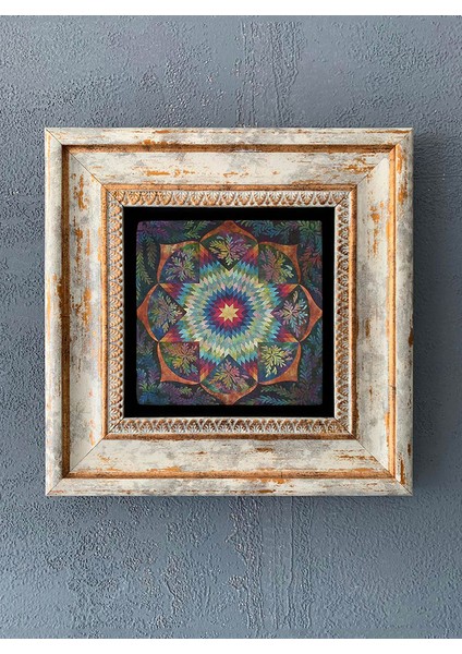 Decor Çerçeveli Taş Duvar Dekoru 20 x 20 cm CDD-40-1254