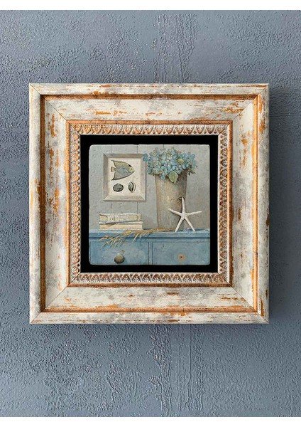 Decor Çerçeveli Taş Duvar Dekoru 20 x 20 cm CDD-40-1267