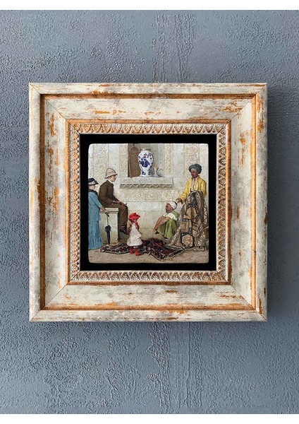 Decor Çerçeveli Taş Duvar Dekoru 20 x 20 cm CDD-40-1304