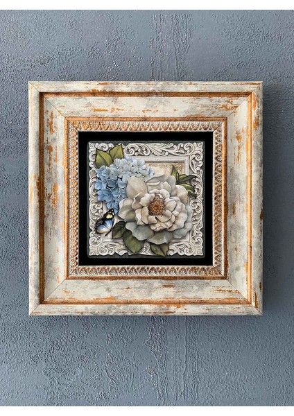 Decor Çerçeveli Taş Duvar Dekoru 20 x 20 cm CDD-40-1309