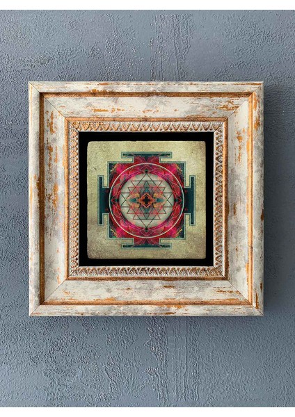 Decor Çerçeveli Taş Duvar Dekoru 20 x 20 cm CDD-40-1345