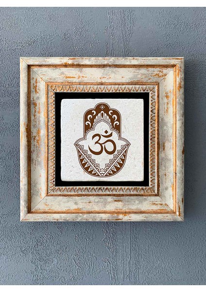 Decor Çerçeveli Taş Duvar Dekoru 20 x 20 cm CDD-40-1363