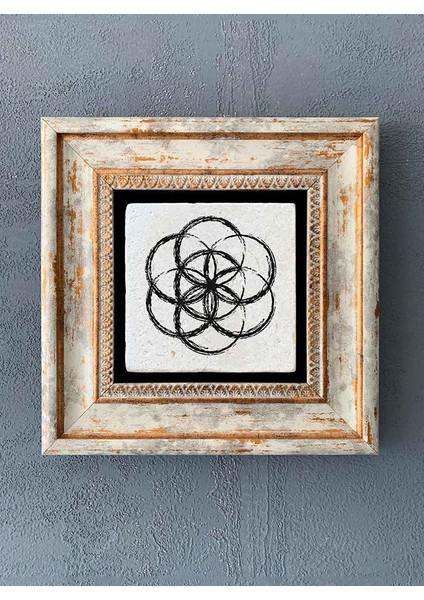 Decor Çerçeveli Taş Duvar Dekoru 20 x 20 cm CDD-40-1366