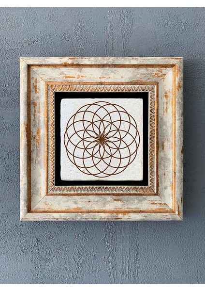 Decor Çerçeveli Taş Duvar Dekoru 20 x 20 cm CDD-40-7772