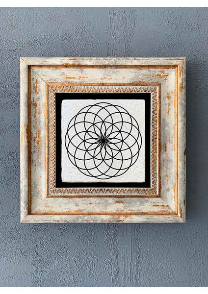 Decor Çerçeveli Taş Duvar Dekoru 20 x 20 cm CDD-40-7775