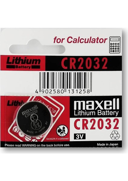 Lityum Pil - CR2032 Düğme Pil 3V - 5'li Paket