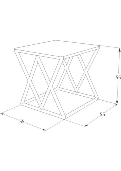 Wanda Paslanmaz Metal Yan Sehpa