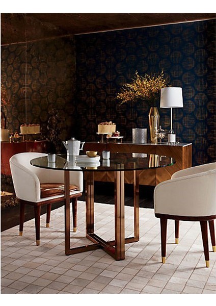 Eva Metal Cam Yemek Masası