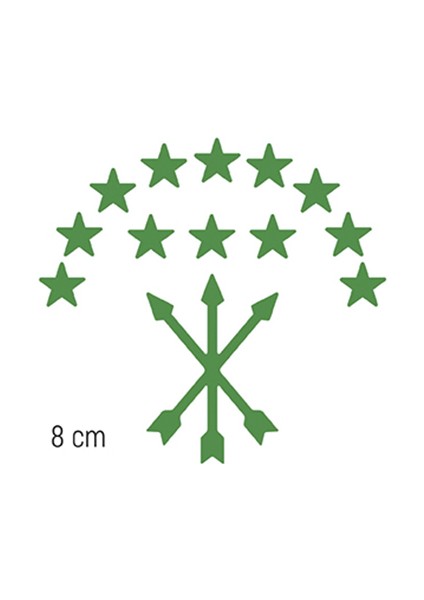 Adige Bayrak Folyo Etiket Yeşil 8 cm