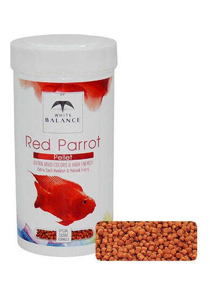 ​white Balance Red Parrot Balık Yemi 250 ml