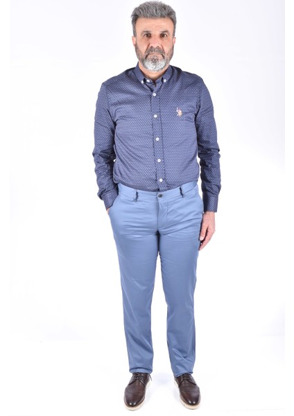 308-22 R-Germen Slim Fit Keten Pantolon