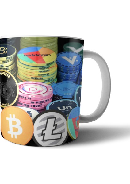 Kripto Para Crypto Currency Logo Kupa Bardak Model 2