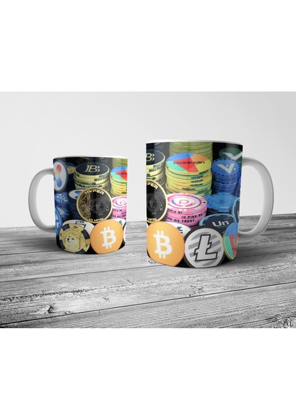 Kripto Para Crypto Currency Logo Kupa Bardak Model 2