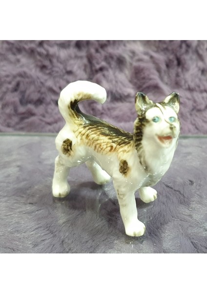 Sibirya Kurdu Haski Porselen Köpek Biblo 4cm