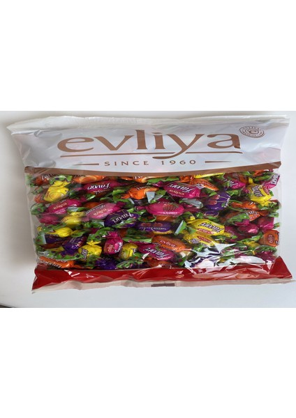 Evliya Favori %20 Meyve Aromalı Dolgulu Yumuşak Atıştırmalık Bayram Şekeri 1 kg