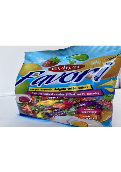 Evliya Favori %20 Meyve Dolgulu Yumuşak Atıştırmalık Bayram Şekeri 350 gr modelleri