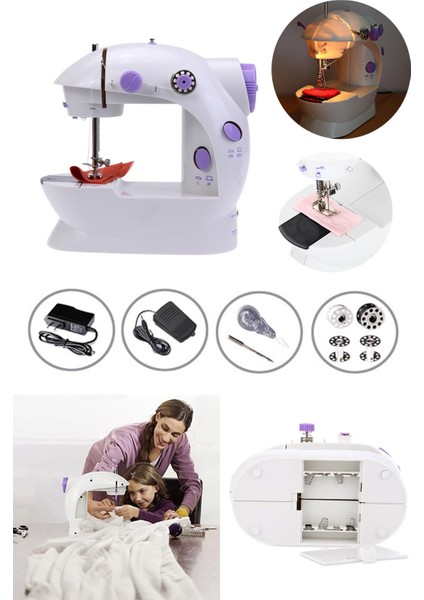Portatif Taşınabilir Mini Dikiş Makinesi