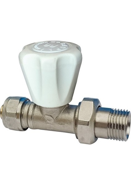 Pex Boru Bağlantı Radyatör Vanası Düz 1/2 16X2
