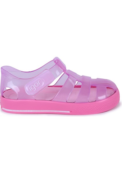 S10245 Star Brillo Plaj Kız/erkek Çocuk Sandalet Deniz Ayakkabısı Pembe modelleri