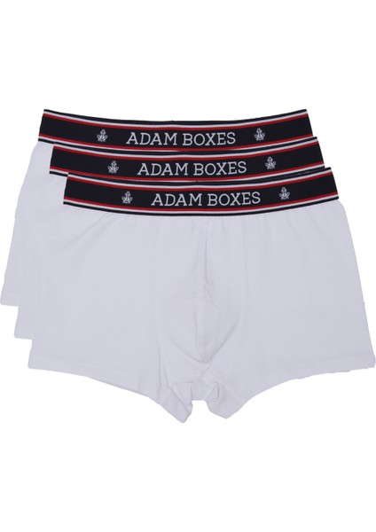 Boxer Trunk Neo-Maritime 3'lü Paket - Beyaz