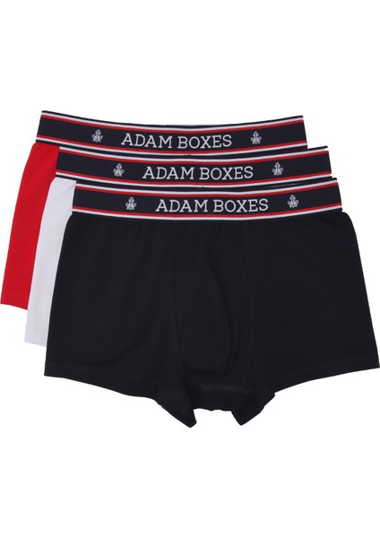 Boxer Trunk Neo-Maritime 3'lü Paket - Lacivert, Beyaz, Kırmızı