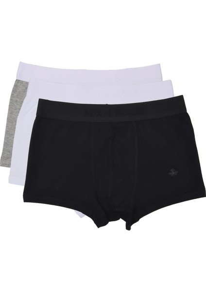 Boxer Trunk Neo-Cosy 3'lü Paket - Siyah, Beyaz, Gri