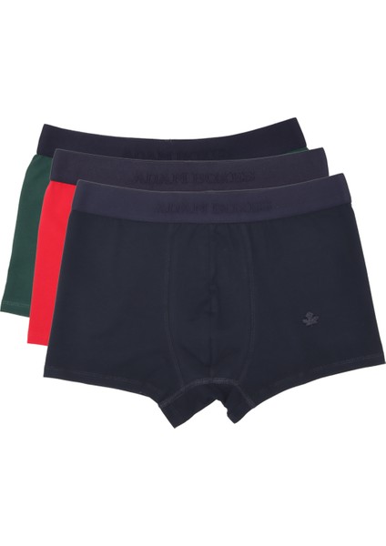 Boxer Trunk Neo-Gracia 3'lü Paket - Lacivert, Koyu Yeşil, Kırmızı