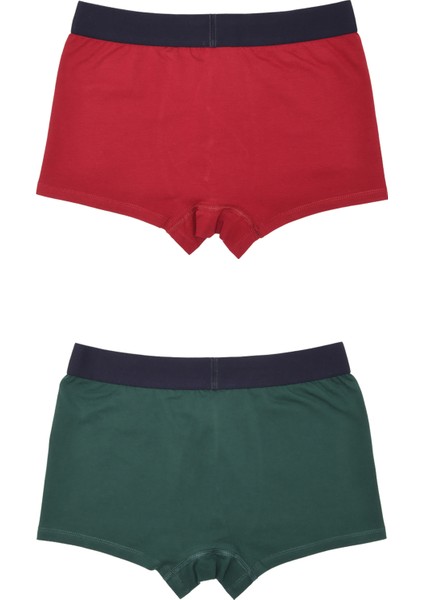 Boxer Trunk Neo-Gracia 3'lü Paket - Koyu Yeşil, Bordo fırsatları
