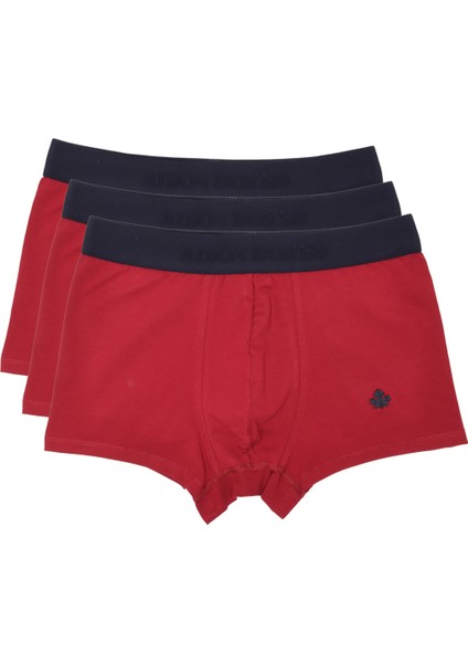 Boxer Trunk Neo-Gracia 3'lü Paket - Bordo