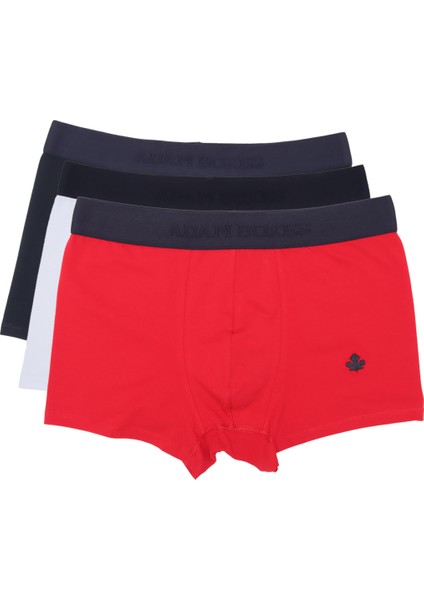 Boxer Trunk Neo-Gracia 3'lü Paket - Beyaz, Lacivert, Kırmızı