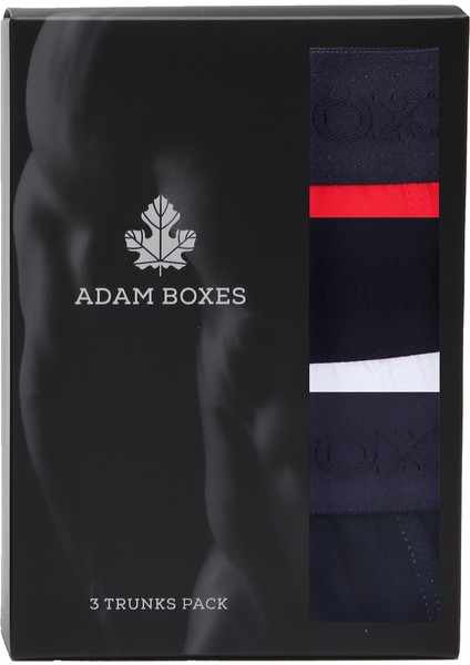 Boxer Trunk Neo-Gracia 3'lü Paket - Beyaz, Lacivert, Kırmızı indirimleri