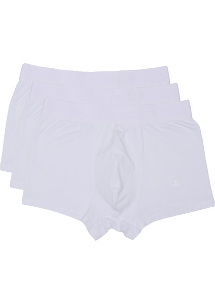 Boxer Trunk Neo-Cosy 3'lü Paket - Beyaz