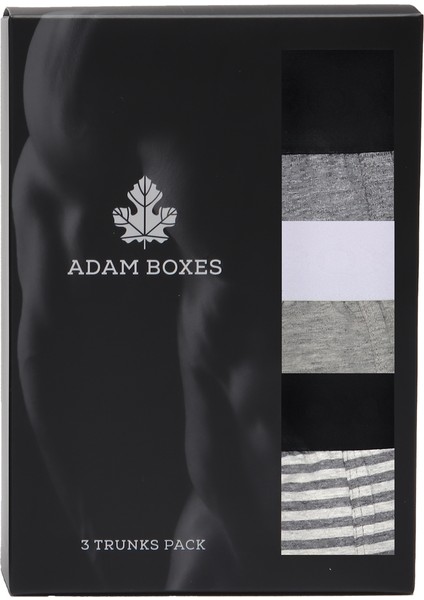 Boxer Trunk Neo-Cosy 3'lü Paket - Gri, Antrasit, Gri Çizgili indirimleri