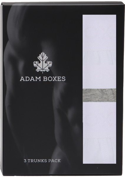 Boxer Trunk Neo-Cosy 3'lü Paket - Beyaz, Gri indirimleri