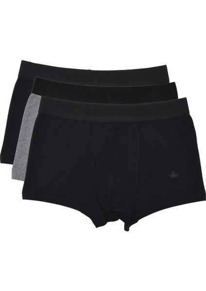 Boxer Trunk Neo-Cosy 3'lü Paket - Siyah, Antrasit