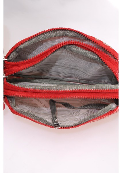 SMB1112-0134 Kırmızı/bej Kadın Minik Çapraz Çanta fırsatları