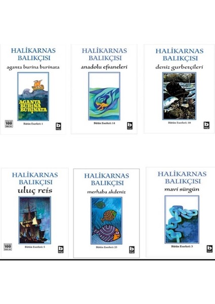 Halikarnas Balıkçısı / 6 Kitap Set - Aganta Burina Burinata - Mavi Sürgün - Merhaba Akdeniz