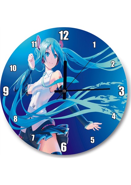 Cakatablo Anime Kız Uzun Saçlı Duvar Saati