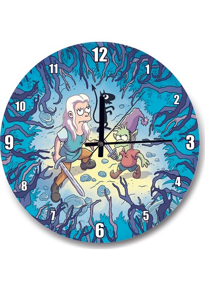 Cakatablo Disenchantment Kahramanları Duvar Saati