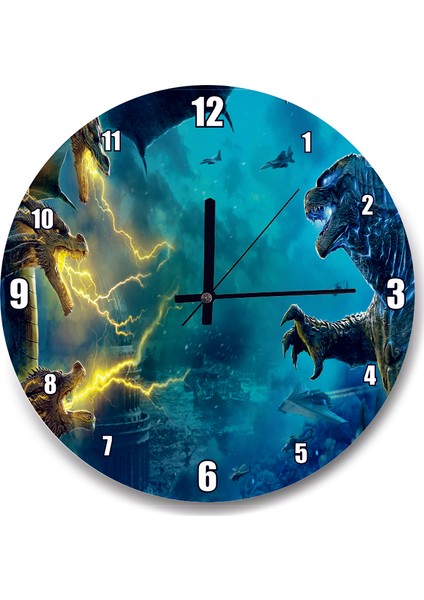 Cakatablo Godzilla King Of The Monsters Duvar Saati
