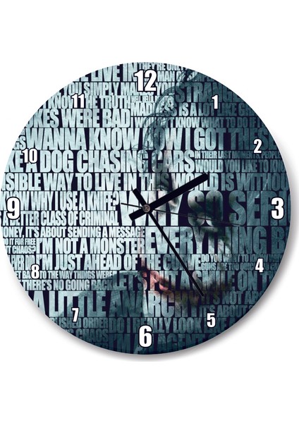 Cakatablo Joker Yüzü ve Replikleri Duvar Saati