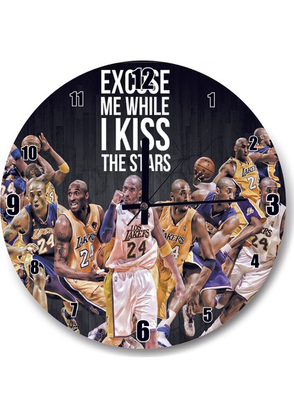 Cakatablo Kobe Bryant Özgürlük Duvar Saati