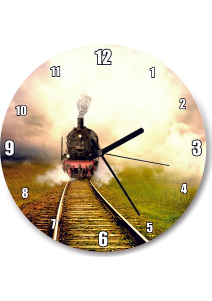 Cakatablo Tirenyolu ve Buharlı Tiren Duvar Saati